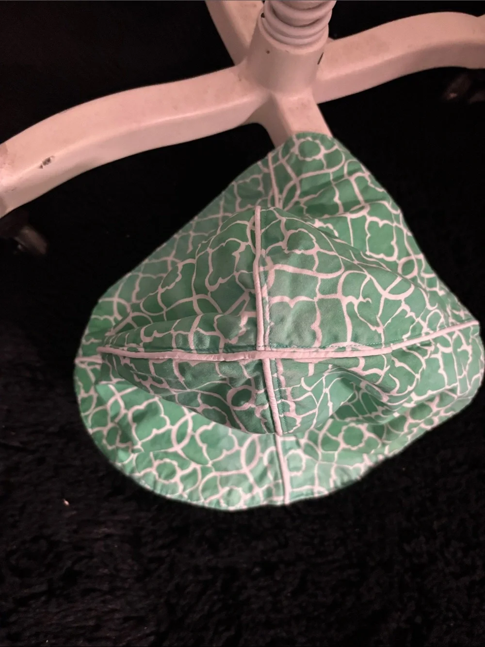 Janie and jack Green Geometric Fabric Hat - Unbranded